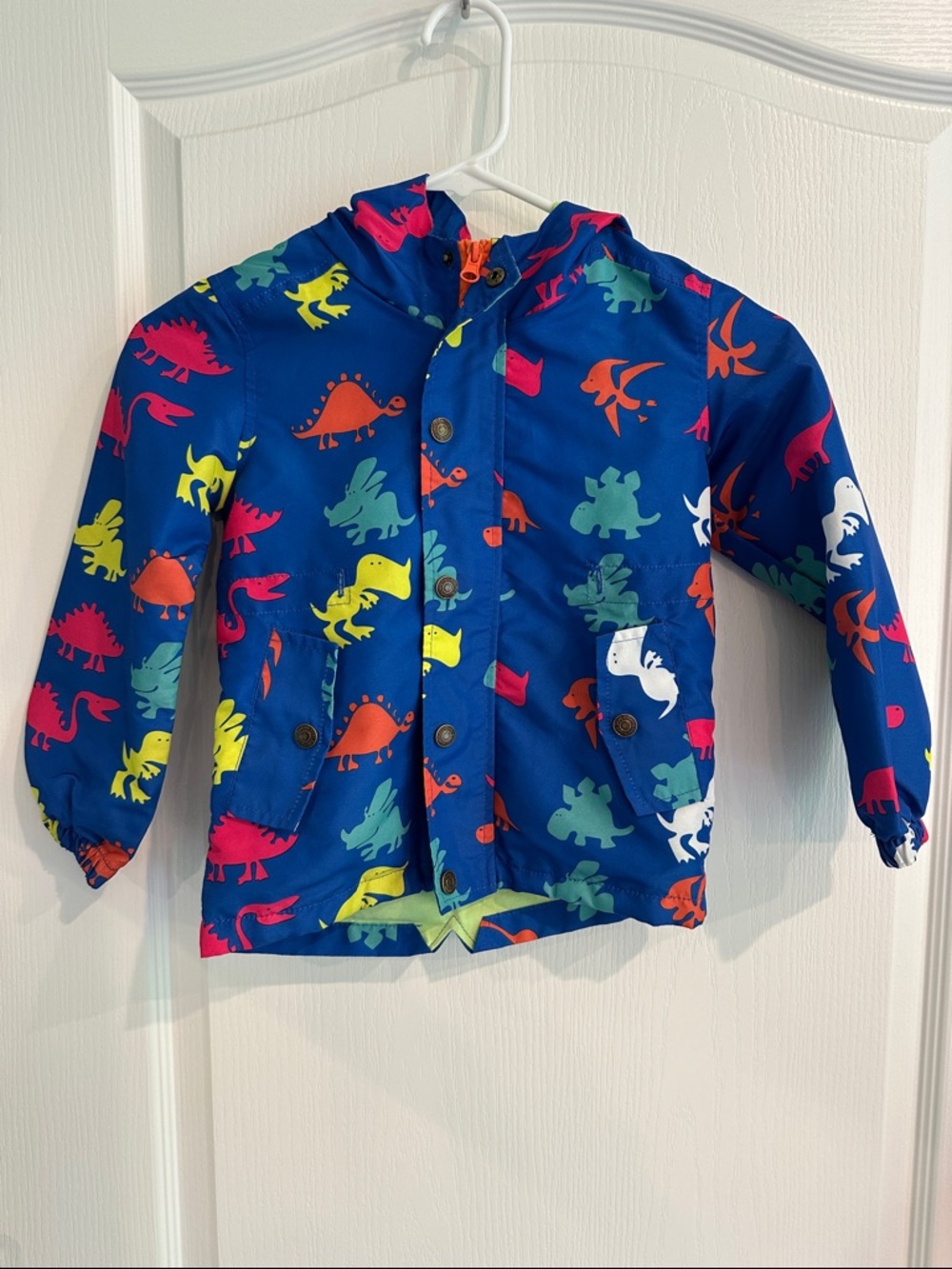 Kids Blue Dinosaur Rain Jacket